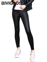 Load image into Gallery viewer, Thick Velvet Faux Leather Leggings