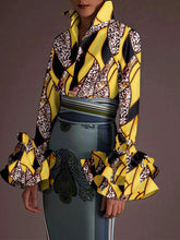 Load image into Gallery viewer, Sexy Turn-down Collar Flare Sleeve Tops