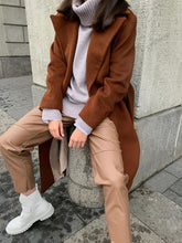 Load image into Gallery viewer, High Waist Spliced Loose Leather Pants