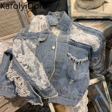 Load image into Gallery viewer, Flower Embroidery Lace Loose Overcoat