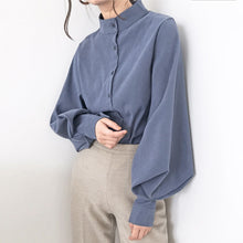 Load image into Gallery viewer, Office Work Blouse Solid Vintage