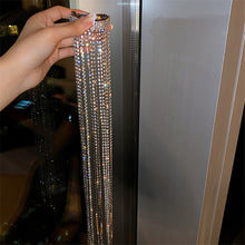Load image into Gallery viewer, FYUAN Shine Full Rhinestone Hairpins for Women Bijoux Long Tassel Crystal Hair Accessories Wedding Banquet Jewelry
