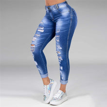 Load image into Gallery viewer, Washed Ripped Pencil Pants