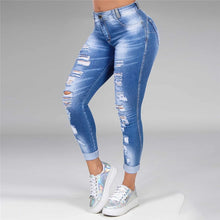 Load image into Gallery viewer, Washed Ripped Pencil Pants